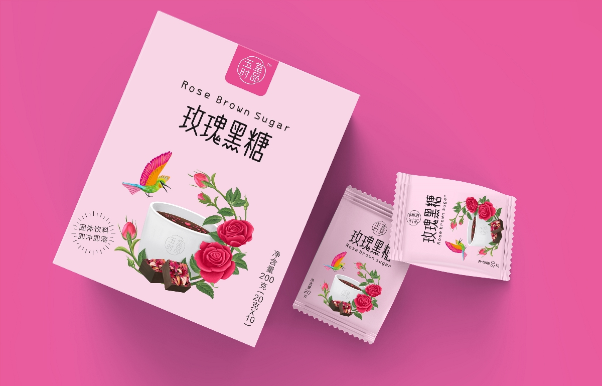 創(chuàng)意極簡黑糖茶包裝設(shè)計