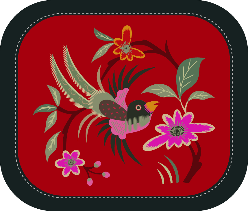 精美的鳥(niǎo)語(yǔ)花香系列刺繡圖案