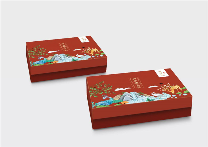 阿膠糕紅糖食品包裝水墨風(fēng)設(shè)計