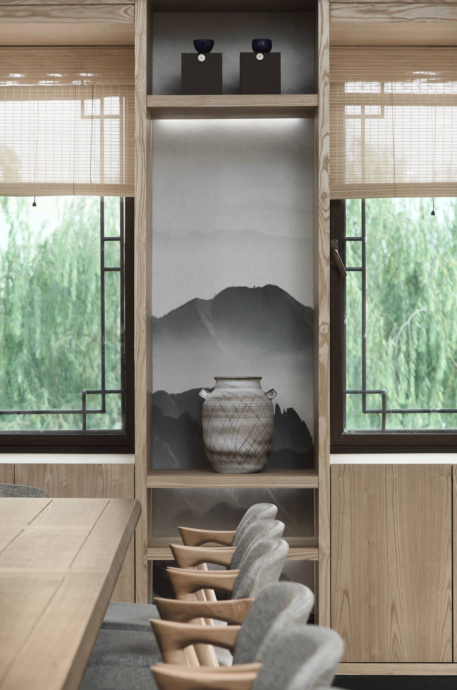 樸素安靜的禪意原木空間，中式裝修造景藝術(shù)