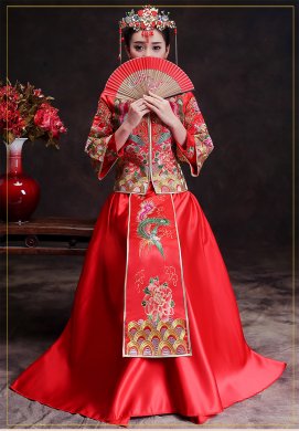 復(fù)古風(fēng)新娘禮服，時(shí)尚驚艷中式禮服