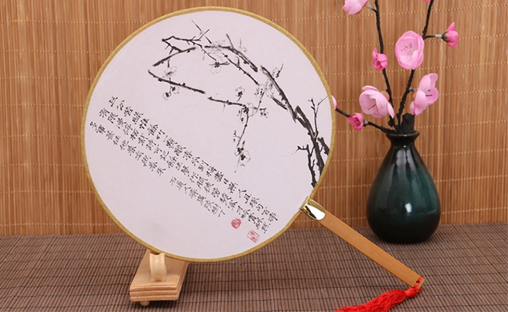 古風(fēng)系列圖案的中國(guó)風(fēng)復(fù)古團(tuán)扇