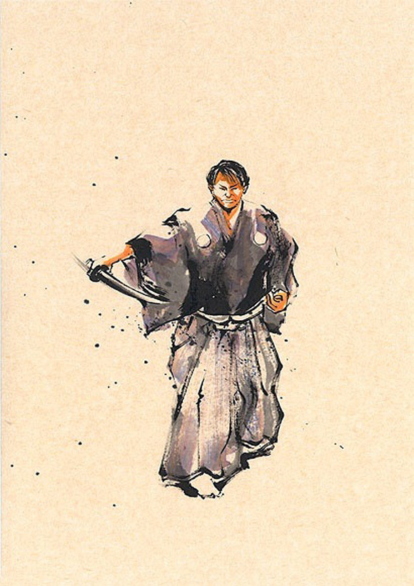 日本勝亦勇水墨功夫中華武術(shù)插畫(huà)(三)