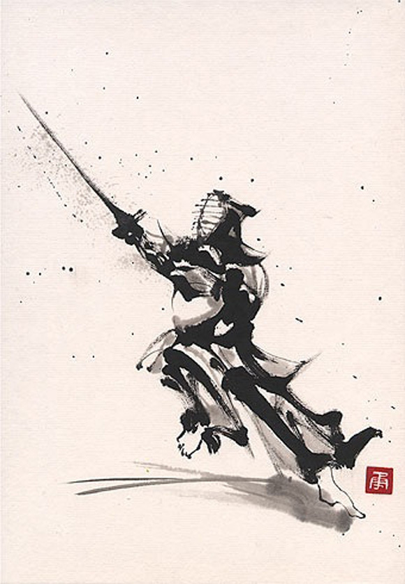 日本勝亦勇水墨功夫中華武術(shù)插畫(二)