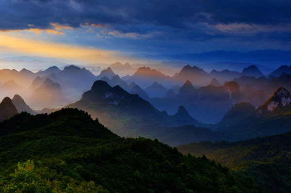 桂林市堯山美麗風景攝影