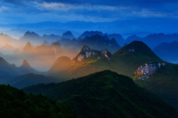 桂林市堯山美麗風景攝影