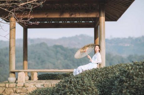 古裝女子人像攝影，白衣女子攝影照片