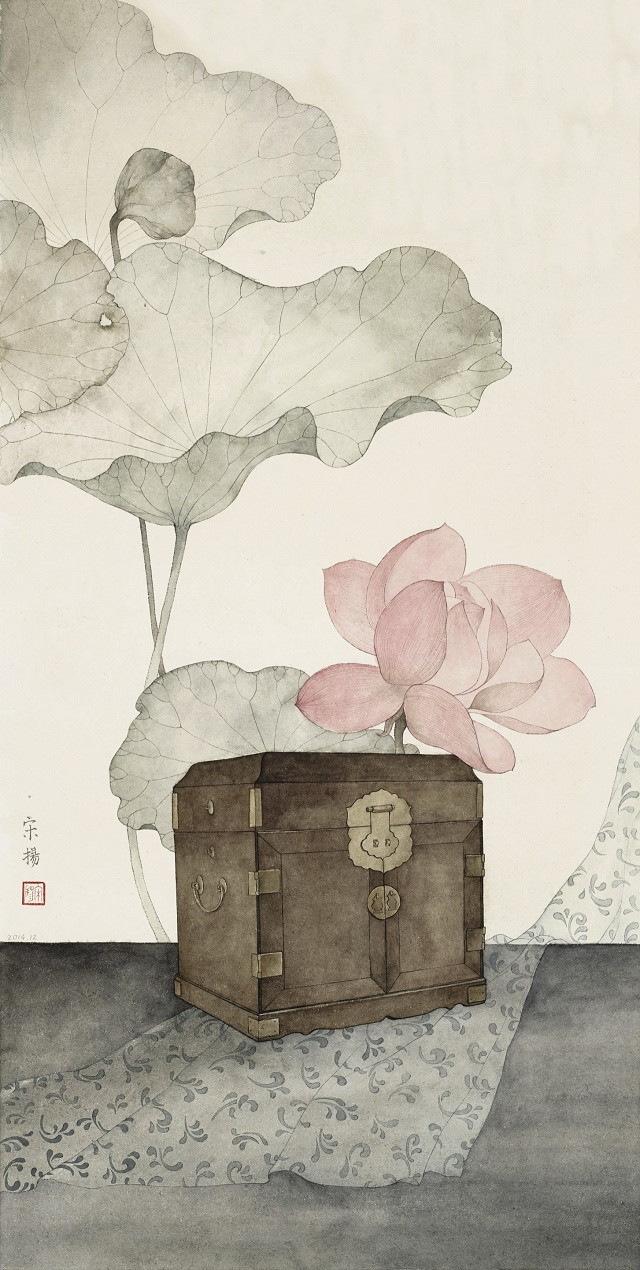 古典清雅宋揚(yáng)國(guó)畫植物家具工筆畫