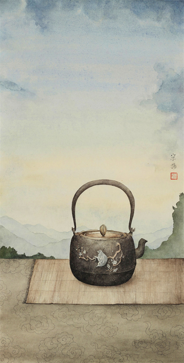 古典清雅宋揚(yáng)國(guó)畫植物家具工筆畫