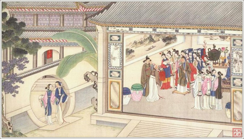 清代畫(huà)家孫溫繪畫(huà)的全本紅樓夢(mèng)圖(四)