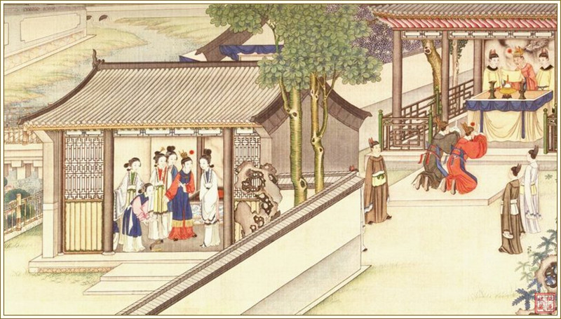 清代畫(huà)家孫溫繪畫(huà)的全本紅樓夢(mèng)圖(四)