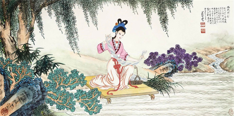 蔡云國畫人物繪畫作品