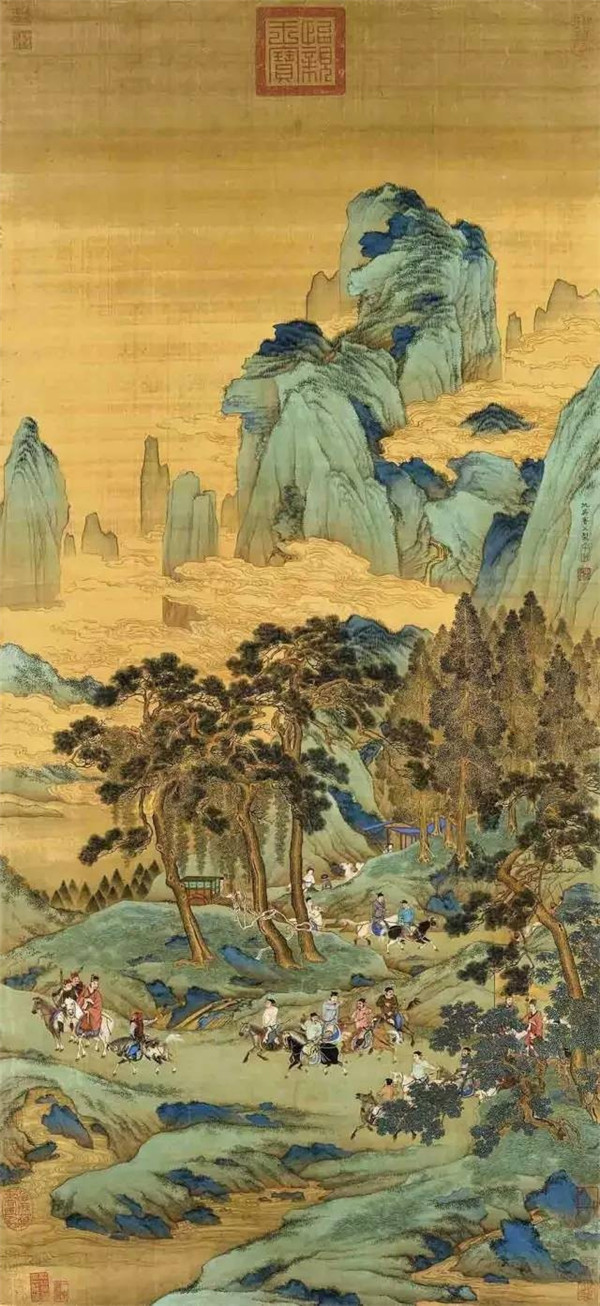 中國國畫青山綠水欣賞