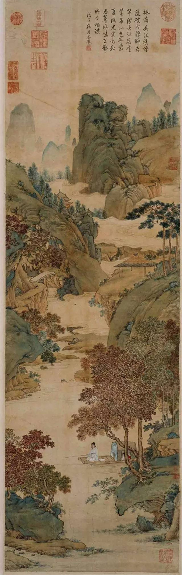 中國國畫青山綠水欣賞