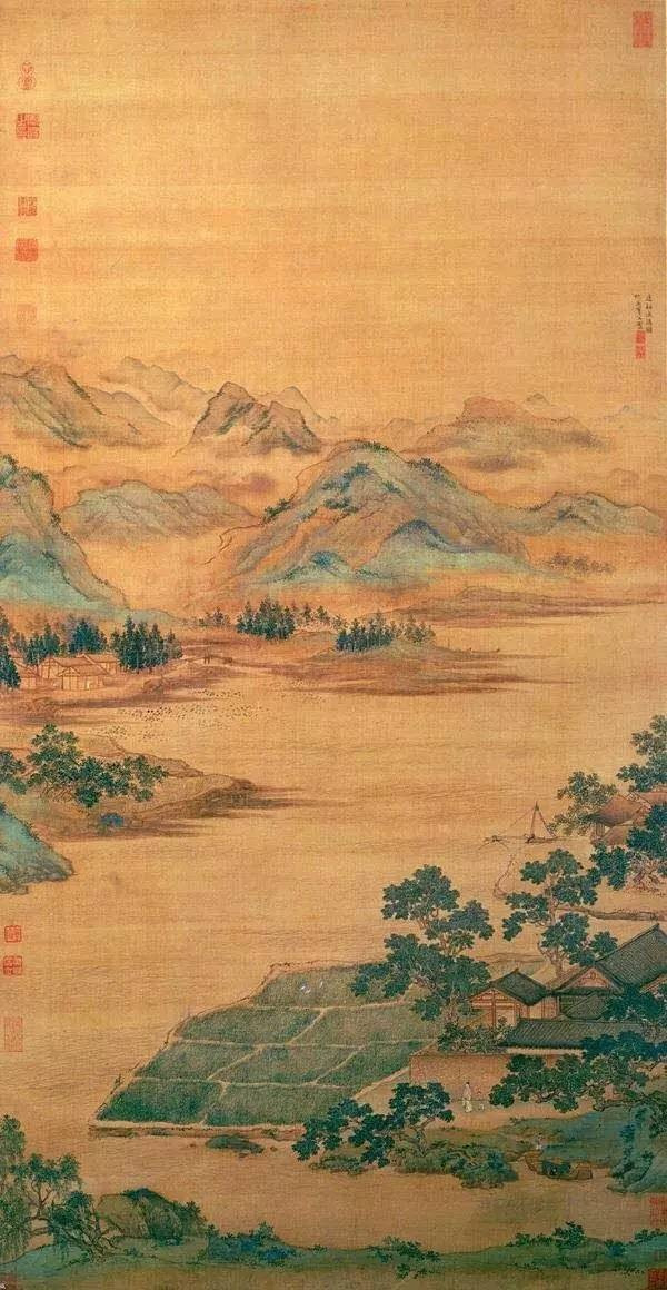 中國國畫青山綠水欣賞