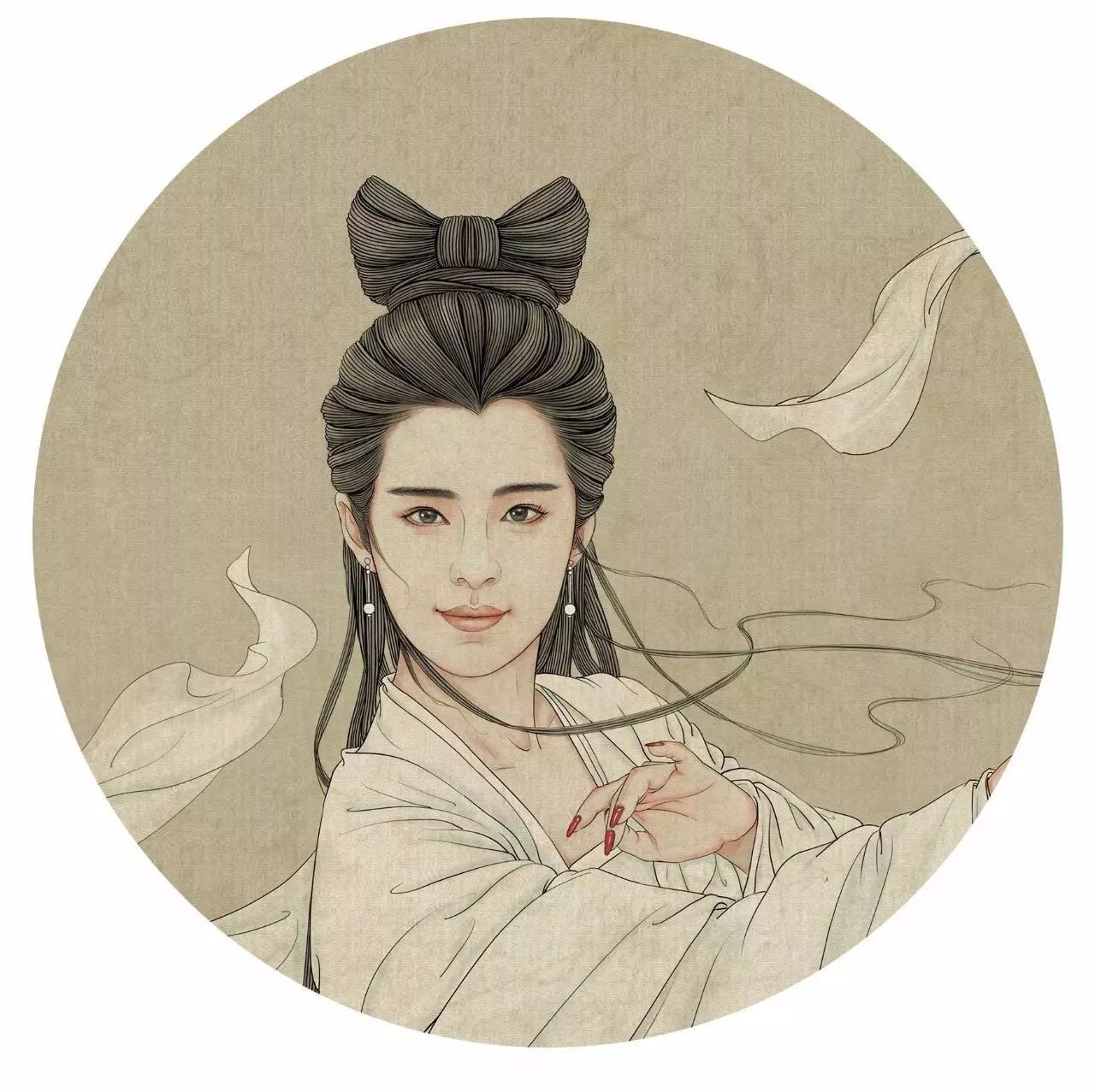 驚艷手繪插畫：古風線條畫出女子極致的美