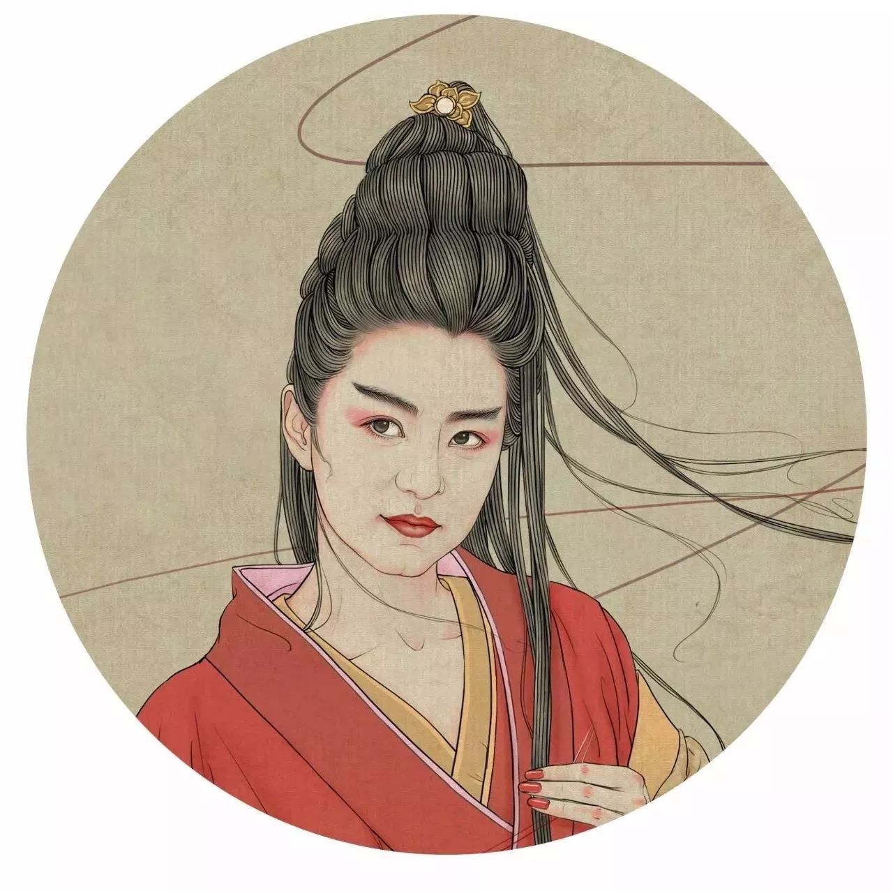 驚艷手繪插畫：古風線條畫出女子極致的美