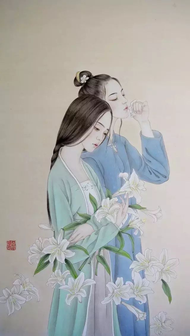 古風(fēng)詩(shī)意手繪插畫：一場(chǎng)風(fēng)花雪月任飄搖美！