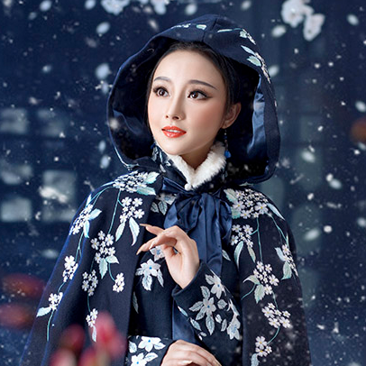 優(yōu)雅賞雪帶傘女生頭像，唯美古風(fēng)真人頭像