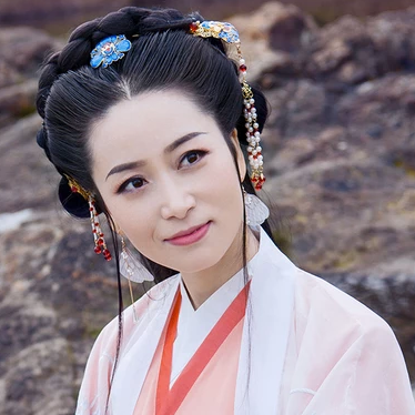 珠簾斗笠女生頭像，唯美古風(fēng)真人頭像