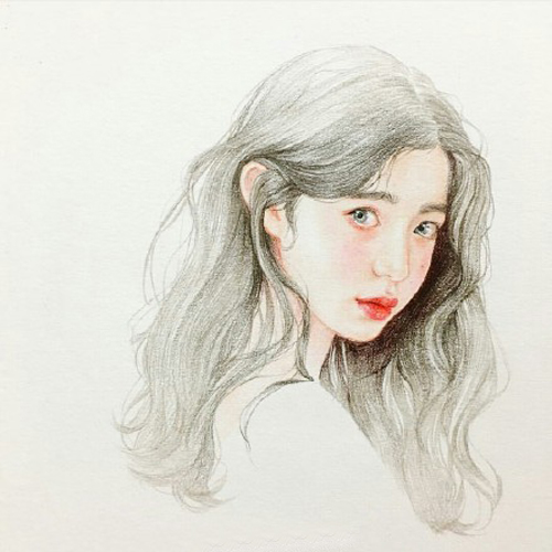 韓國女星手繪插畫圖片欣賞