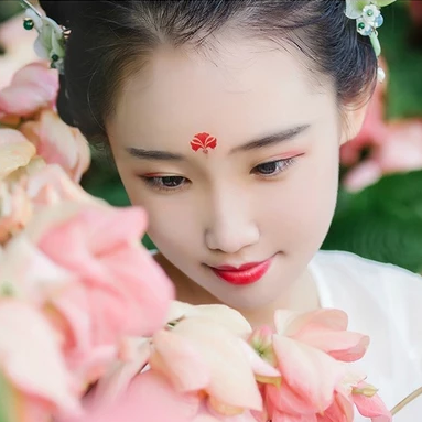 清新花朵中國(guó)風(fēng)古風(fēng)真人唯美女子頭像