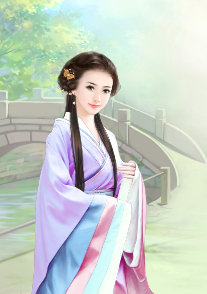 淡雅溫婉的古風(fēng)美女插畫欣賞